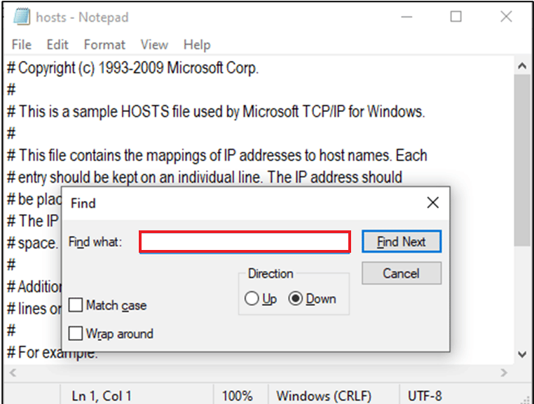 [検索対象] タブに Minecraft と入力し、[次を検索] をクリックします。