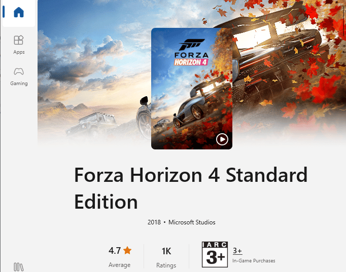 oyunu Microsoft Store'dan tekrar indirin
