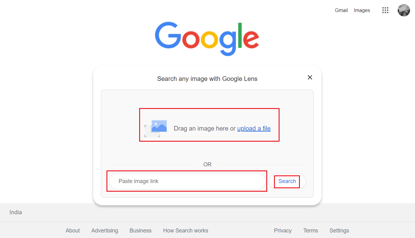 上传所需图片或提供图片 URL 并单击“搜索”
