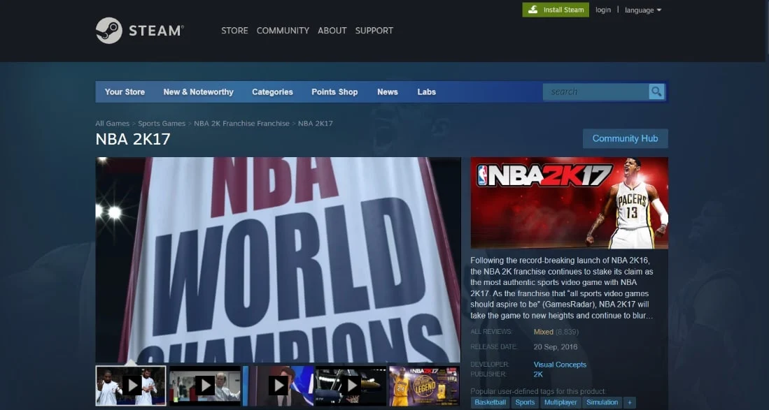ติดตั้งเกมผ่าน Steam 7 วิธีในการแก้ไขรหัสข้อผิดพลาด EFEAB30C NBA 2K17