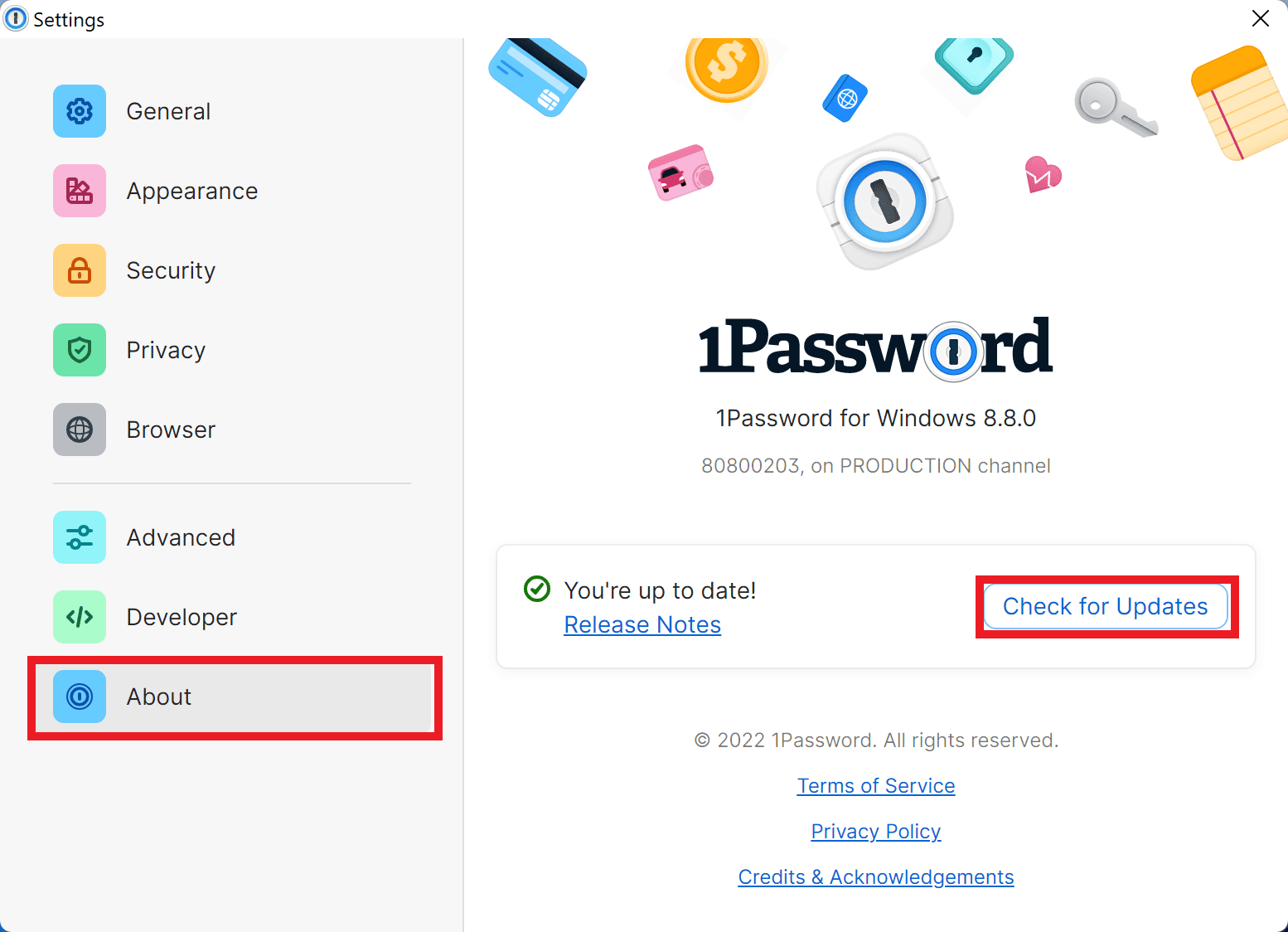 檢查更新。修復 1Password 不在設備之間同步