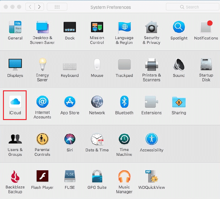 系統偏好icloud mac