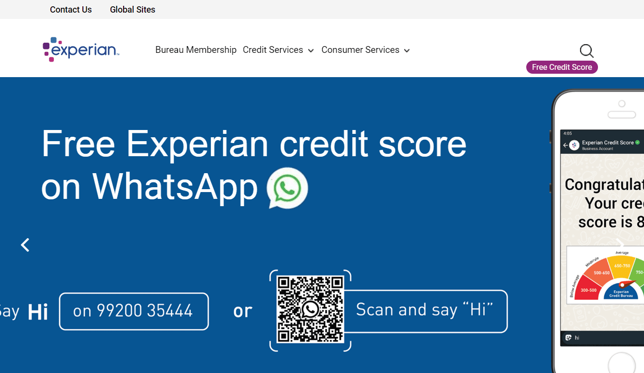 Site-ul oficial Experian