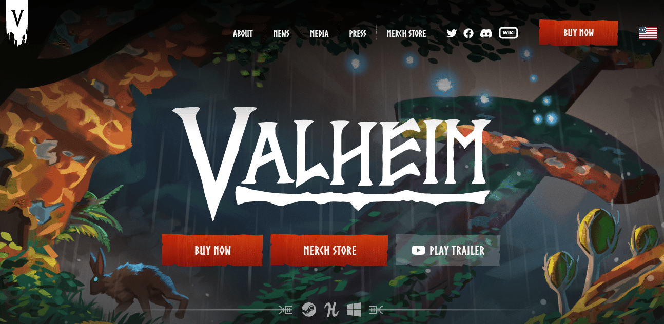 Valheim resmi web sitesi
