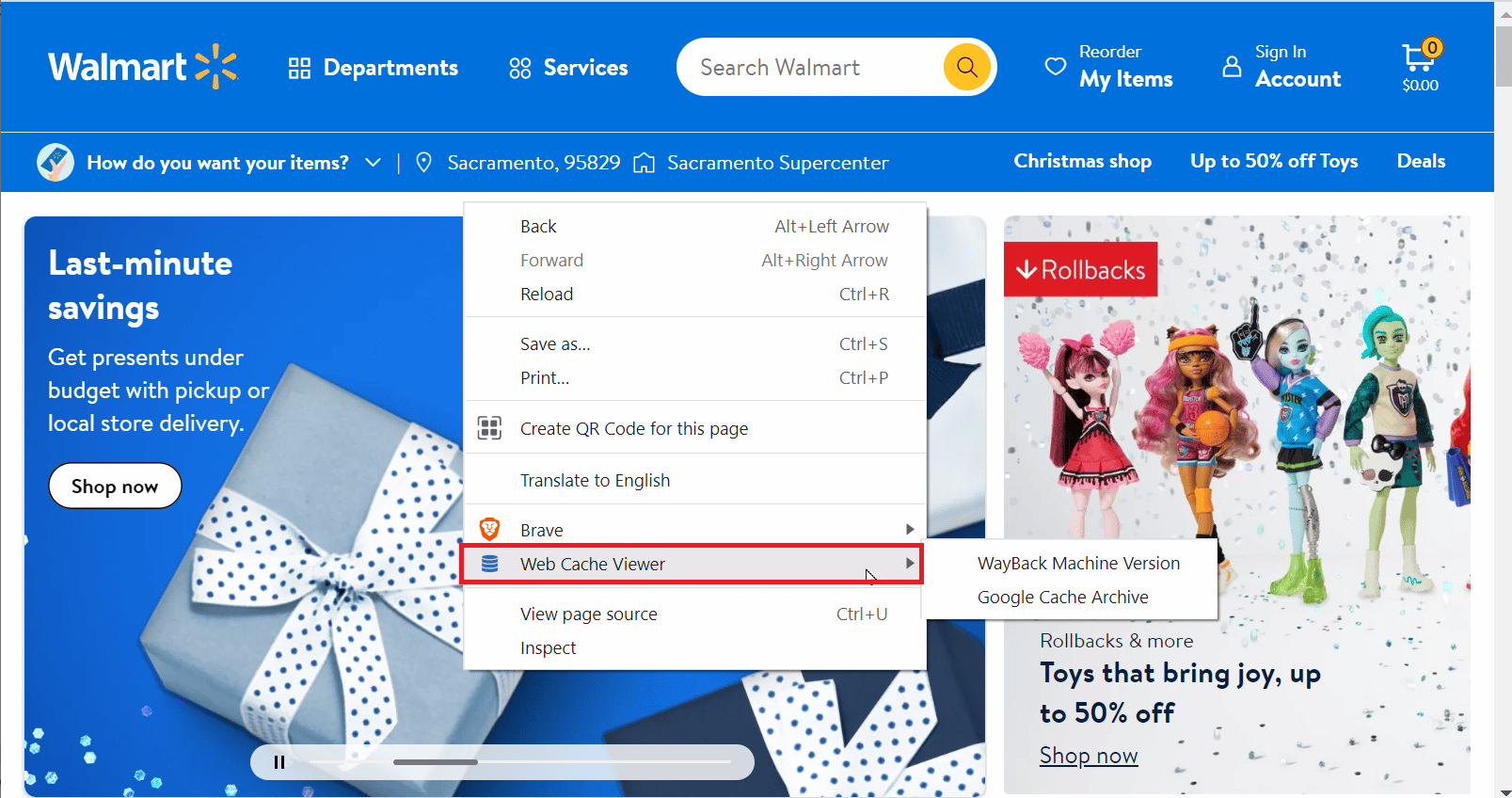 clique em visualizador de cache da web. Como encontrar sites antigos que não existem mais