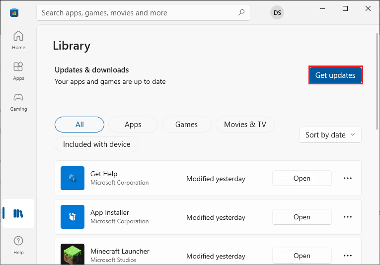 klik tombol Dapatkan pembaruan. Perbaiki kesalahan penyimpanan Microsoft 0x8A150006