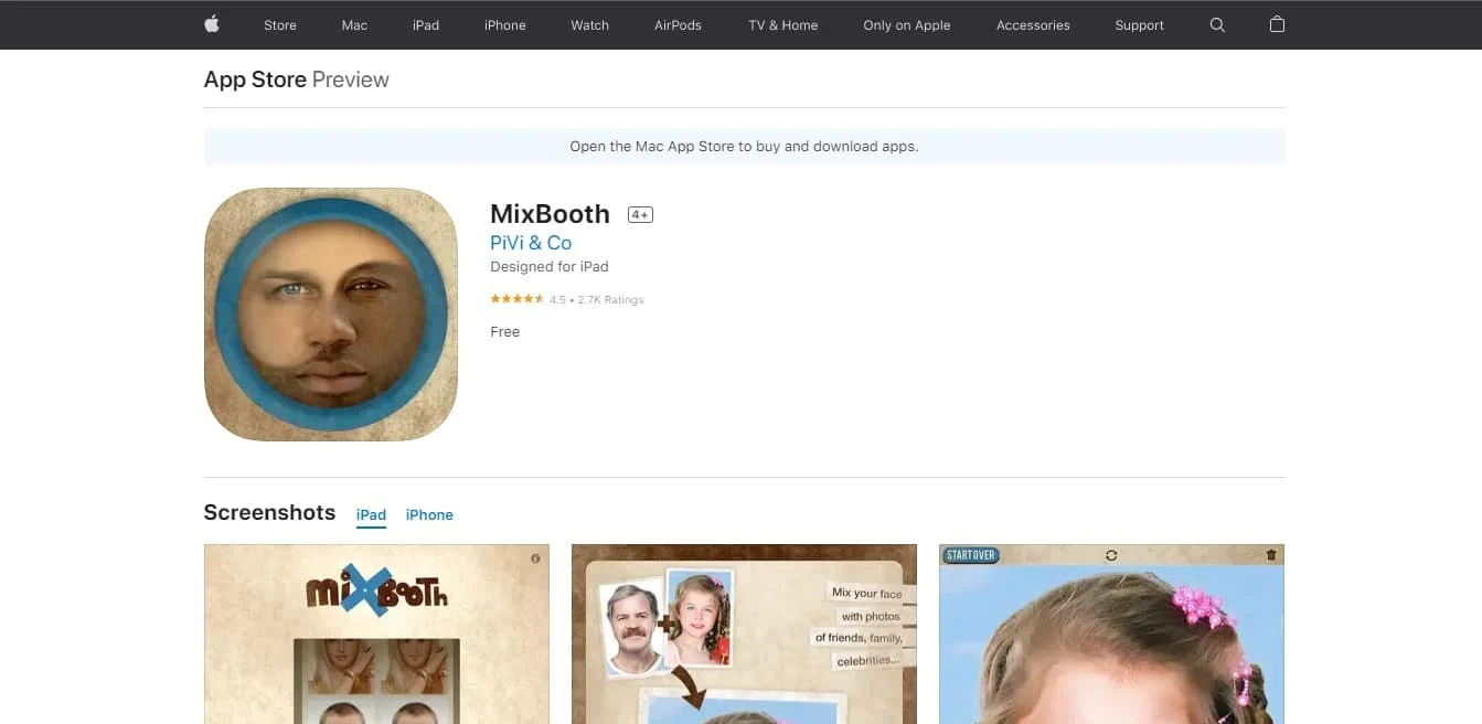 MixBooth Uygulama mağazası