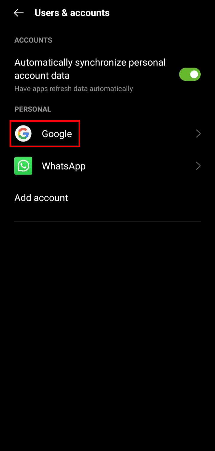 Tocca Google.