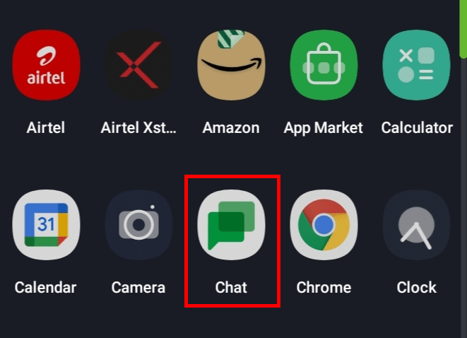Apri l'app Google Chat sul tuo dispositivo.