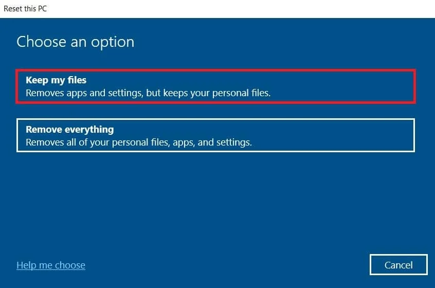 重置這台電腦。如何修復 Windows 10 上的 0x0000001A 錯誤