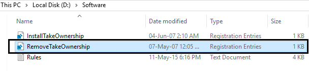 Eliminați preluarea dreptului de proprietate din registru | Remediați eroarea de acces refuzat la folderul de destinație