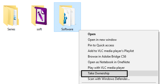 faceți clic dreapta pentru a prelua proprietatea