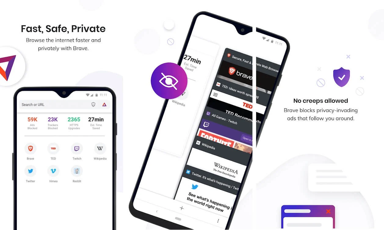 Brave Private Browser متصفح ويب سريع وآمن