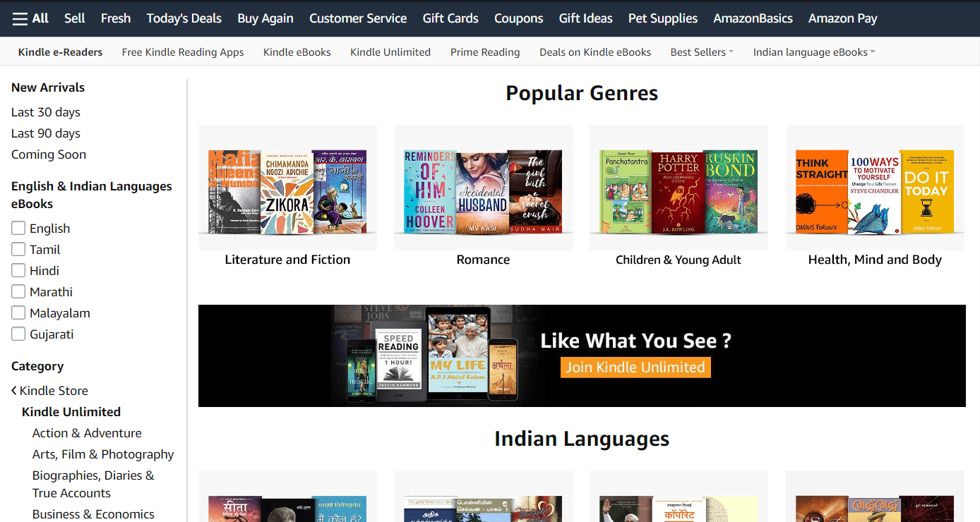 Kindle Tidak Terbatas