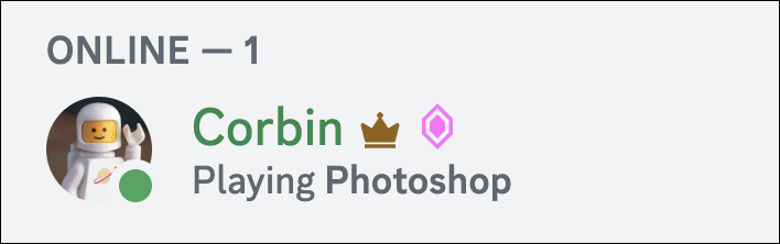 Discord ステータスで Photoshop をプレイする