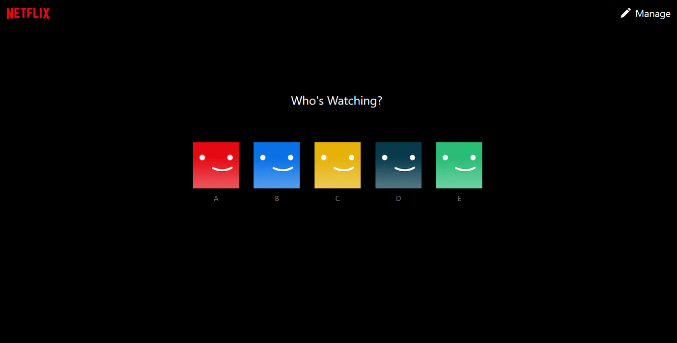 netflix 上的个人资料数量