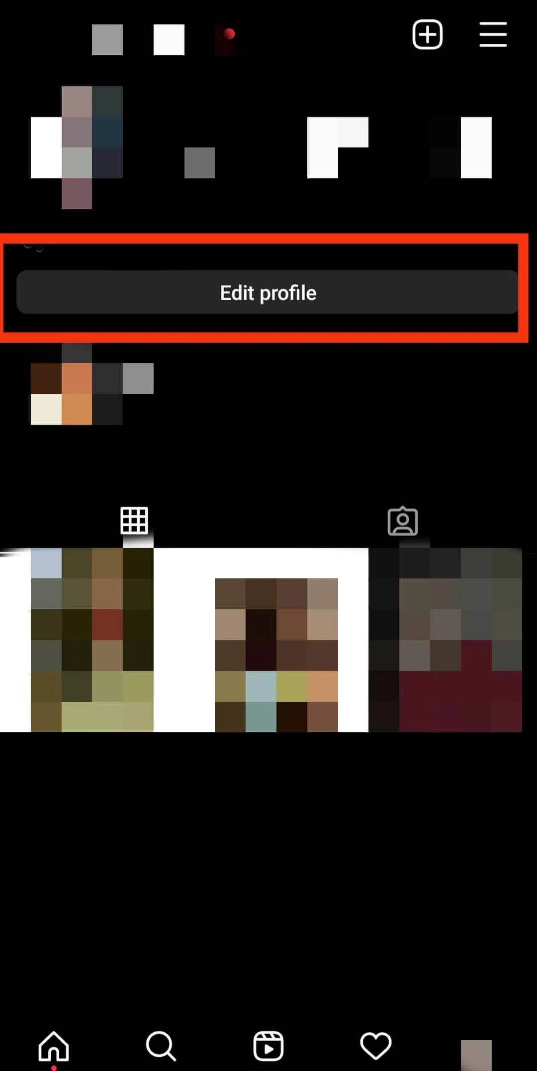 点击编辑个人资料。 |如何在 Instagram 上更改您的电子邮件