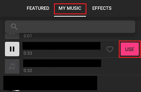appuyez sur MA MUSIQUE - YouTube MP3 audio - UTILISATION | Comment ajouter du son à TikTok