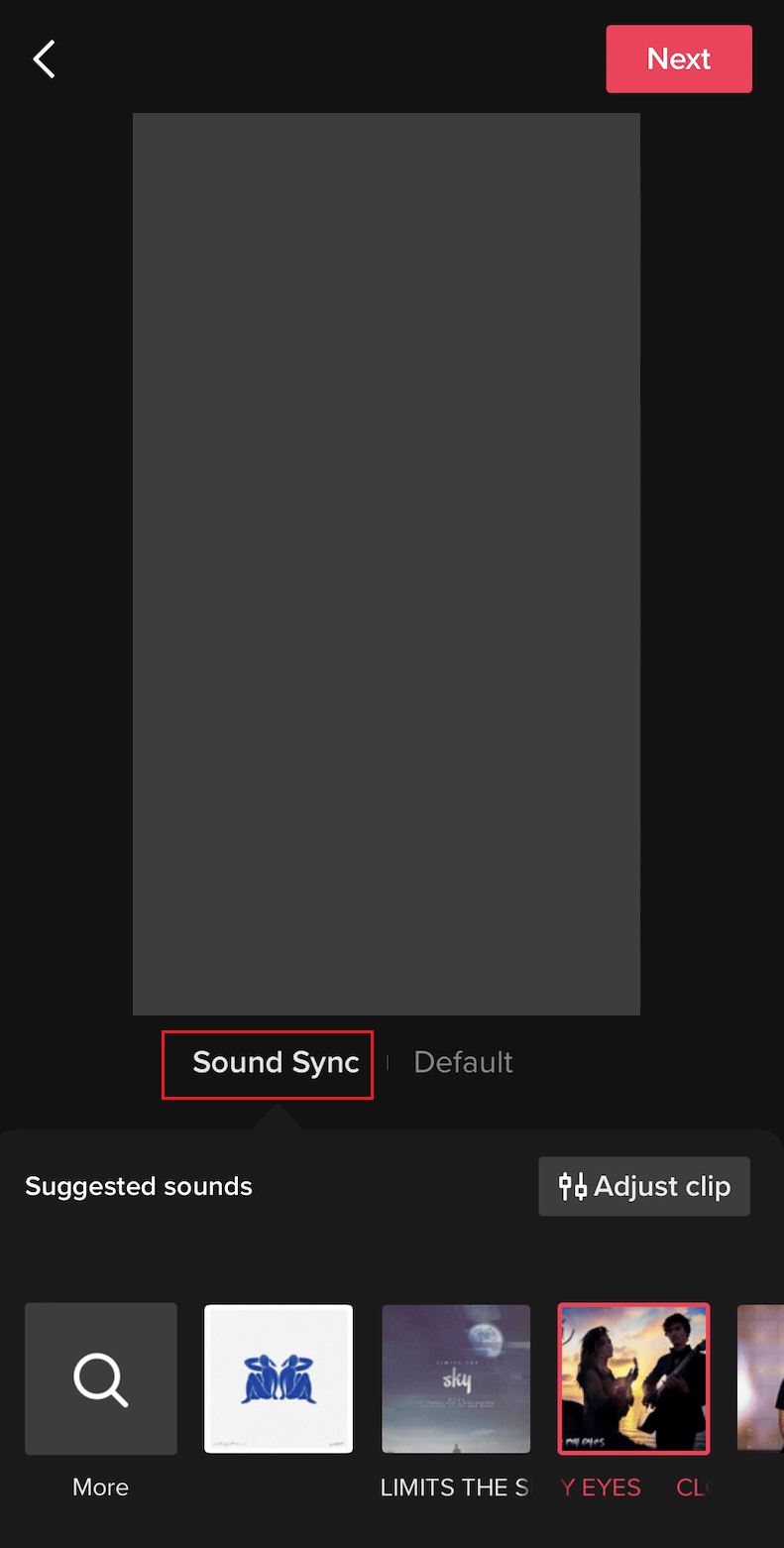 Onglet Synchronisation du son TikTok | Comment ajouter du son à TikTok