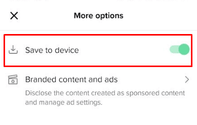Activez la fonction Enregistrer sur l'appareil.