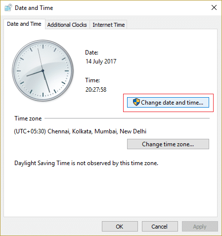 Ajuster la date et l'heure dans Windows