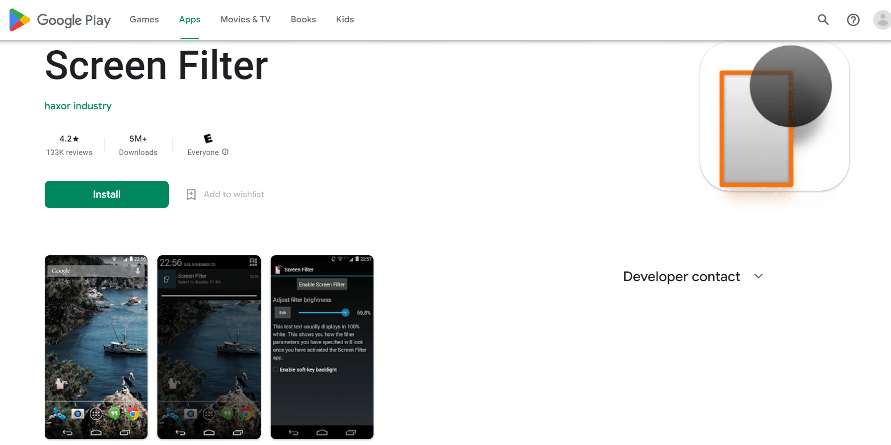 page Web de filtre d'écran | application d'écran plus lumineux pour réduire la luminosité de l'écran