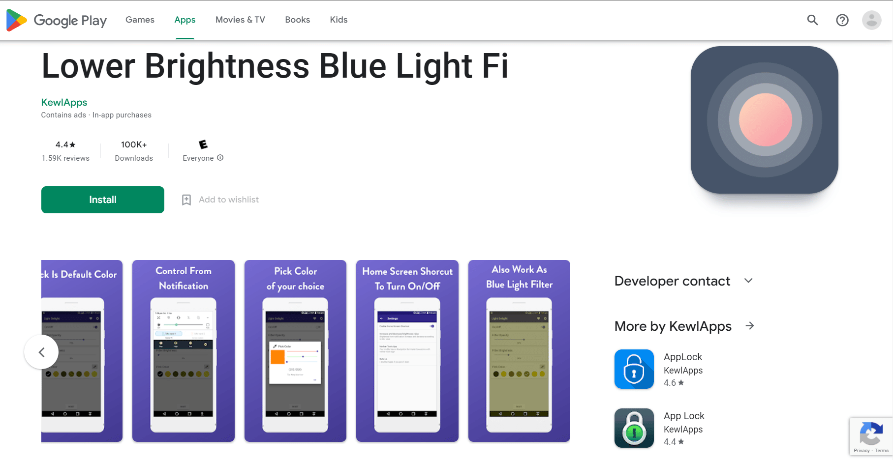 Faible luminosité Blue Light Fi