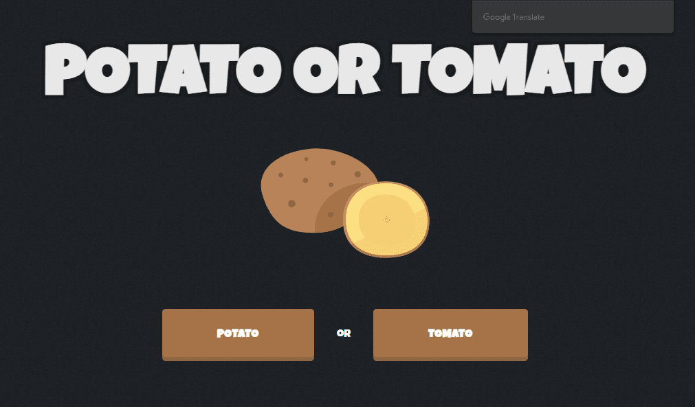 pomme de terre ou tomate