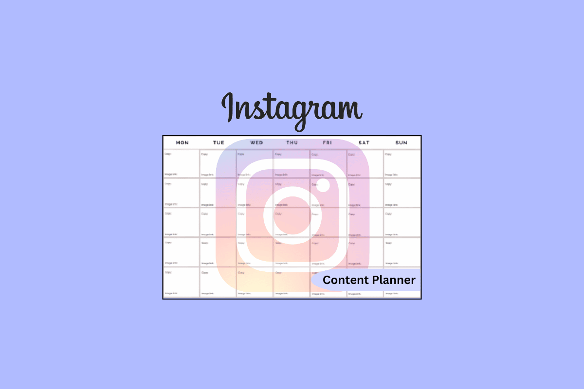Planejador de conteúdo do Instagram