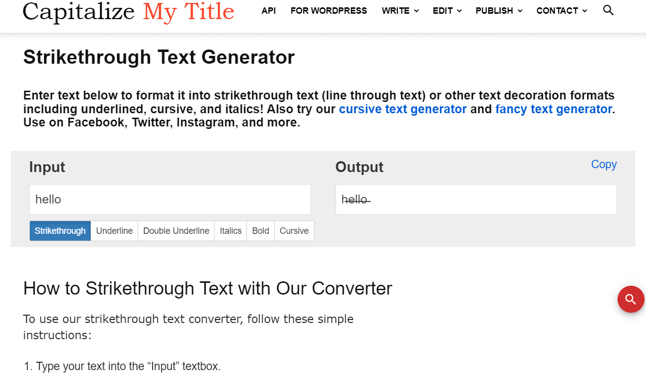 พิมพ์ใหญ่mytitle | วิธีรับแบบอักษร Strikethrough บน Android