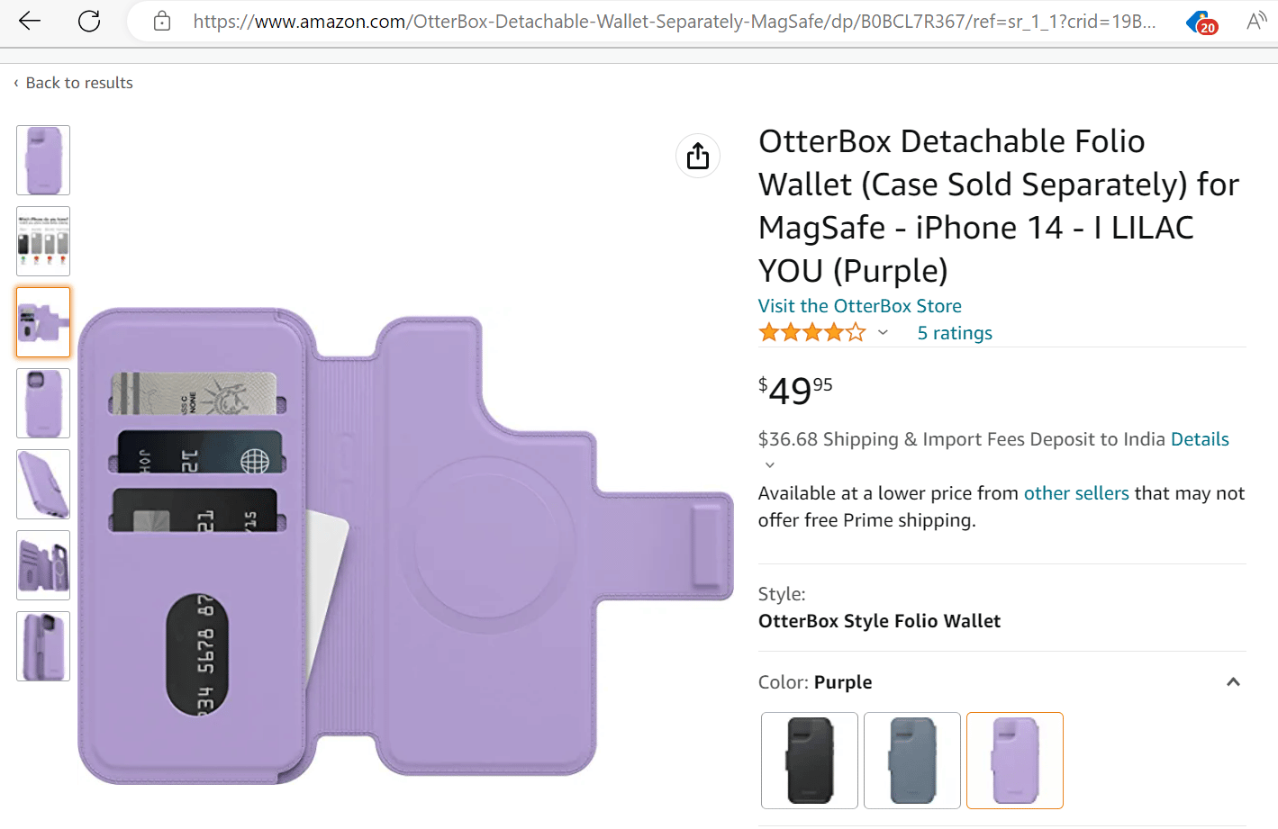 Portefeuille Folio Amovible OtterBox