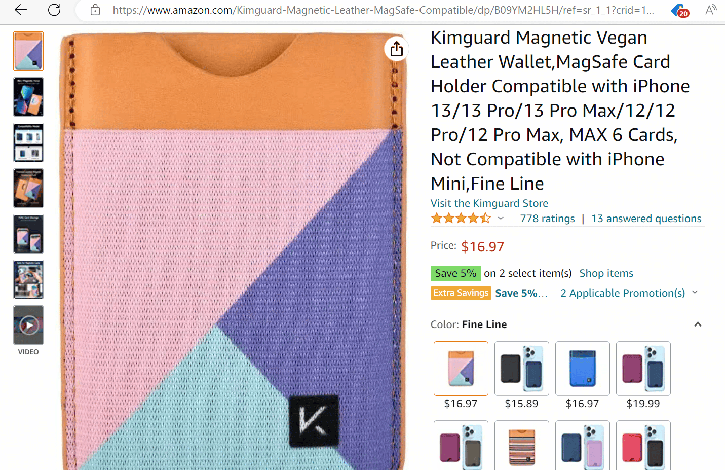 Portefeuille en cuir végétalien Kimguard