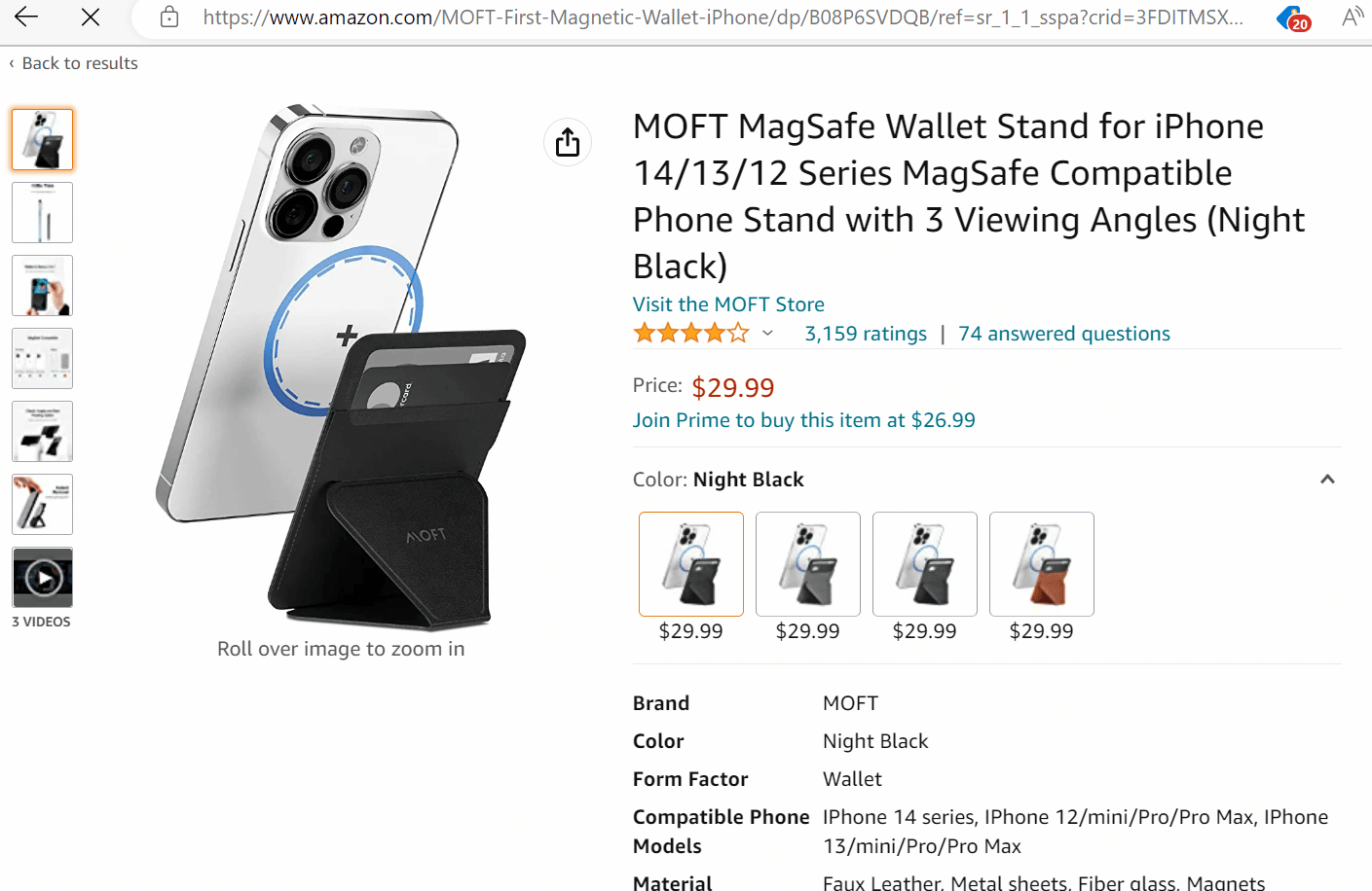 Support de portefeuille MOFT MagSafe