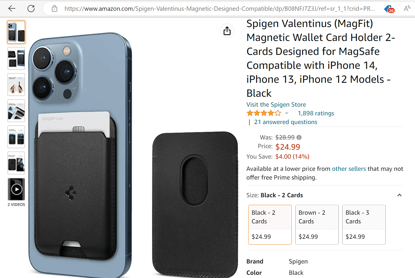 Porte-cartes portefeuille magnétique Spigen valentinus | Meilleurs portefeuilles MagSafe pour votre iPhone