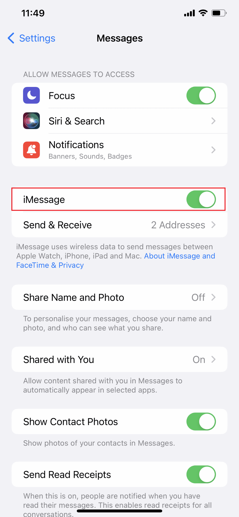 Porniți iMessage | De ce notificările mele nu fac sunet pe iPhone