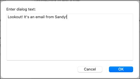 Bir Outlook kuralı için mesaj kutusunu görüntüle