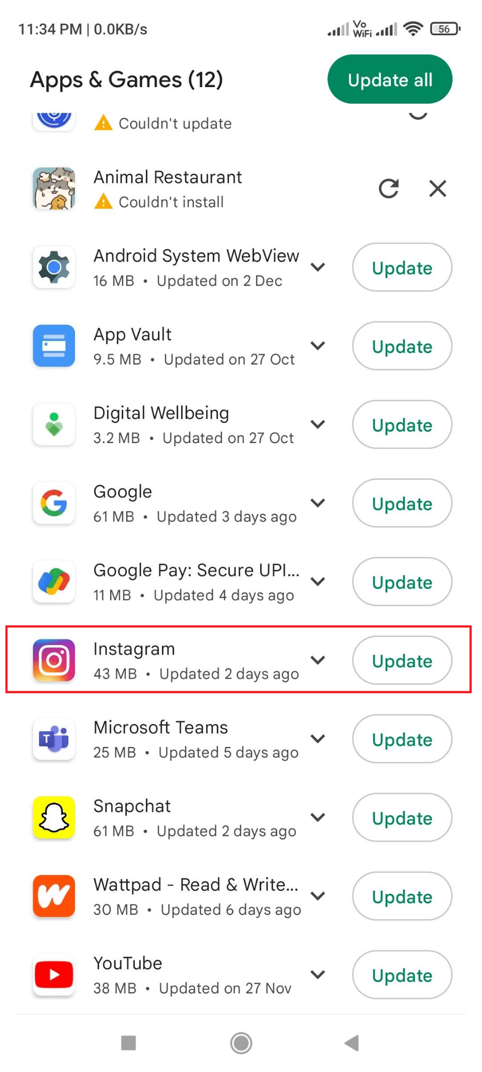 Aktualizacja Instagrama w playstore | Jak naprawić czarne zdjęcia na Instagramie