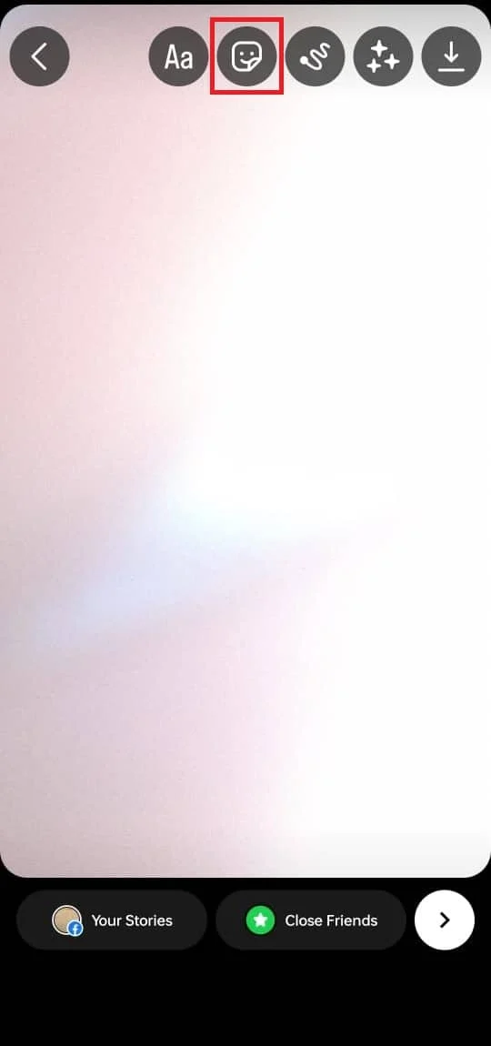 스티커 아이콘을 탭하세요