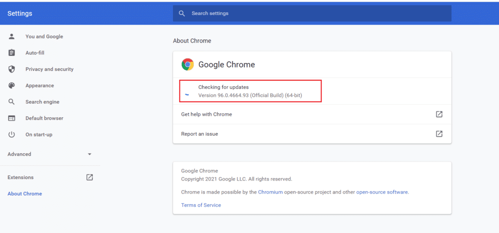 Google 크롬이 업데이트를 검색하도록 허용합니다. Google 크롬 오류 0xc00000a5를 수정하는 10가지 방법