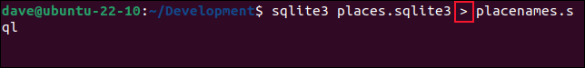 Redirigir por error a un archivo de esquema desde sqlite3