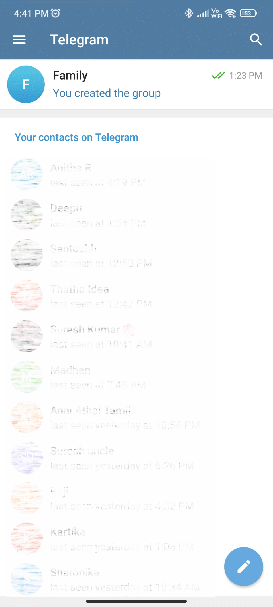 在您的手机上打开 Telegram 应用程序