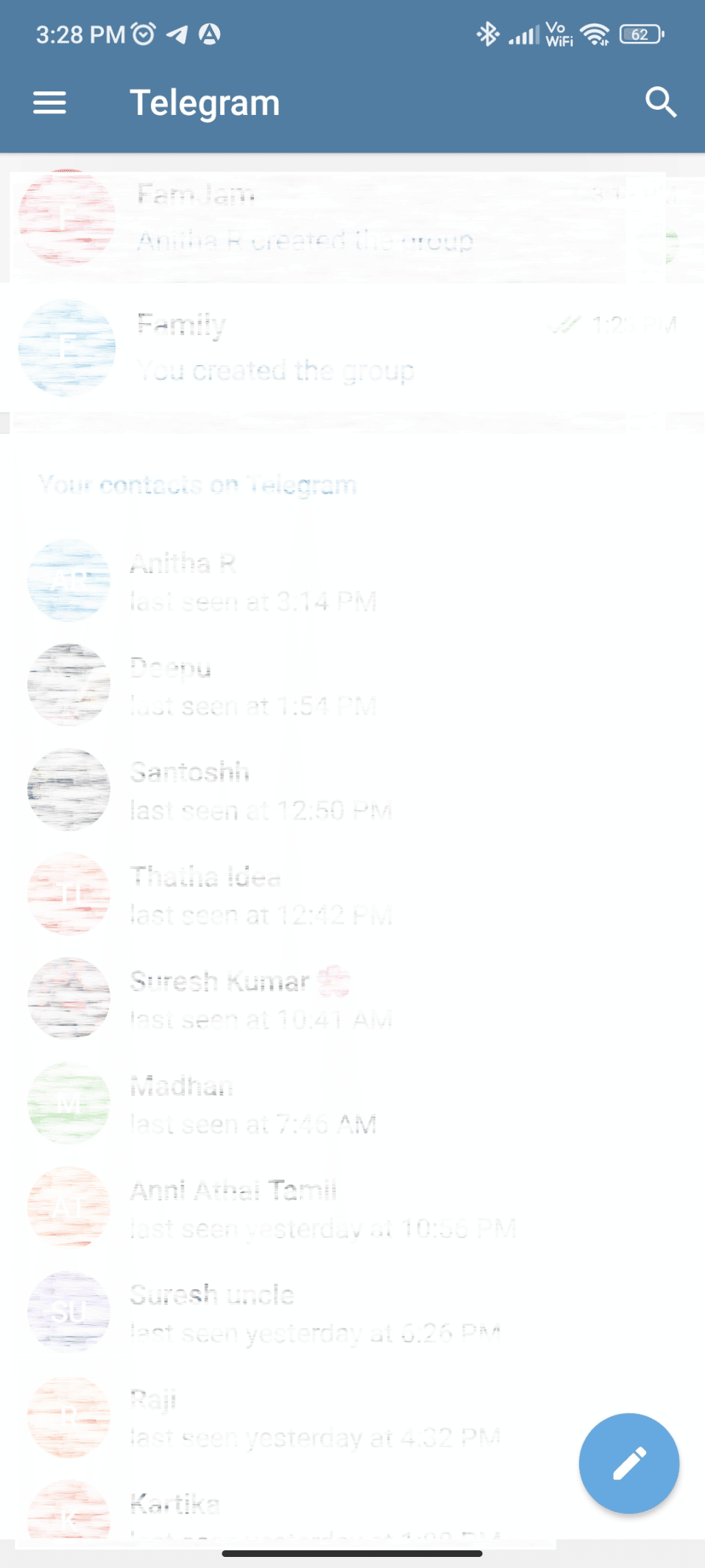 打开手机上的 Telegram 应用程序