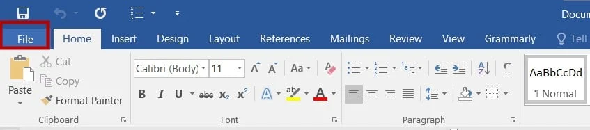 单击文件。修复 Office 365 错误 70003：您的组织已删除此设备