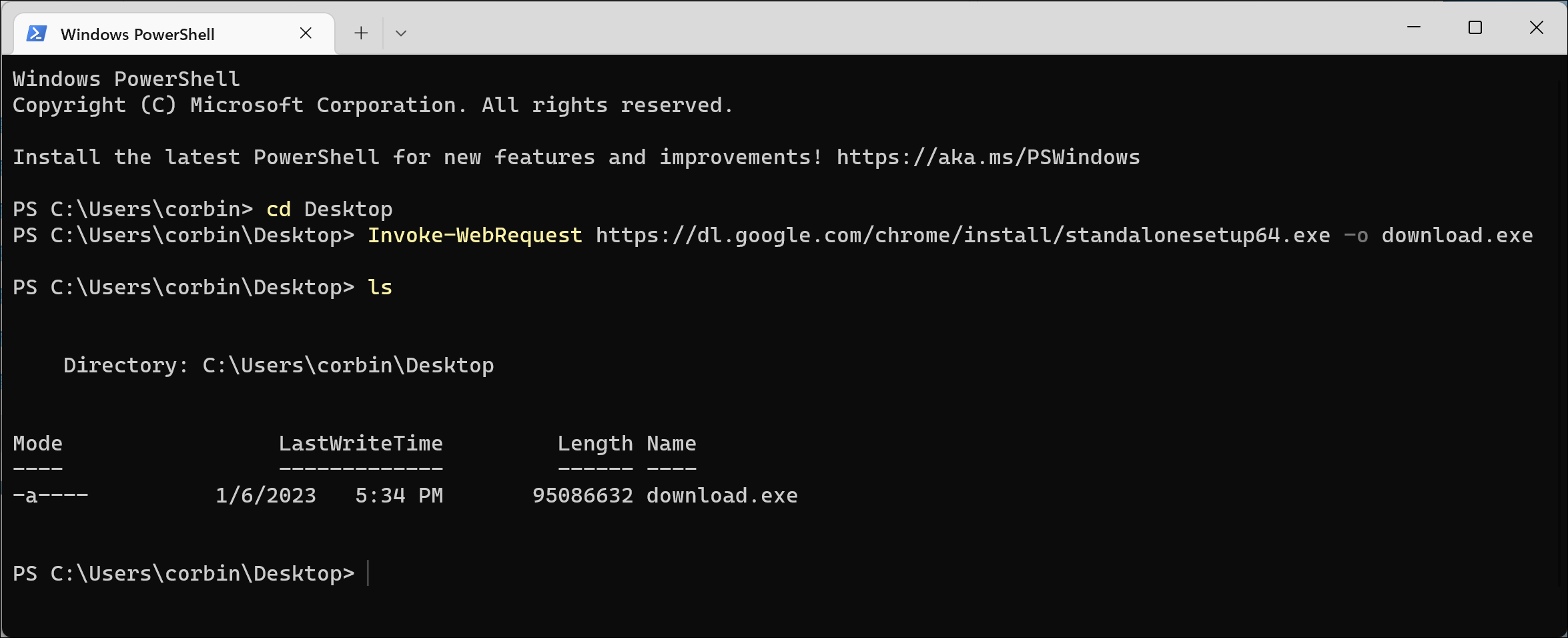 Imagen de PowerShell