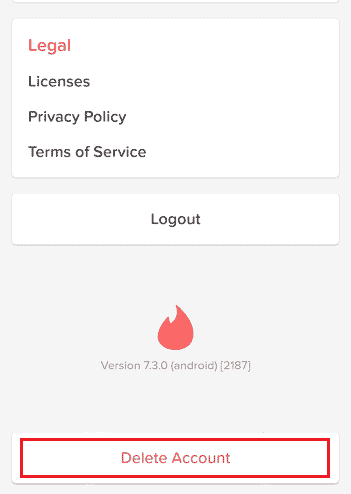 点击删除帐户。