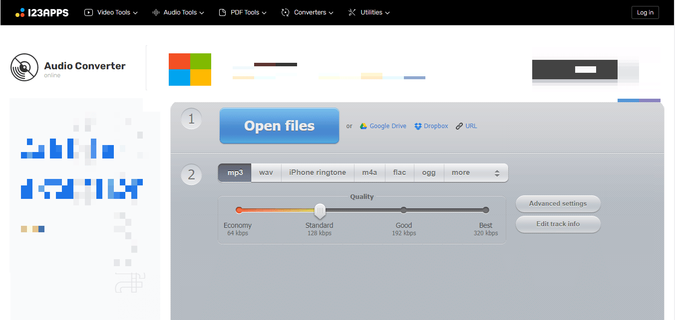 Sito web di convertitore audio in linea