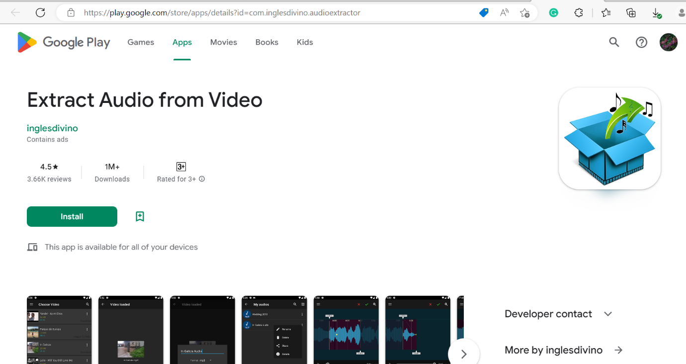 Estrai l'audio dal video