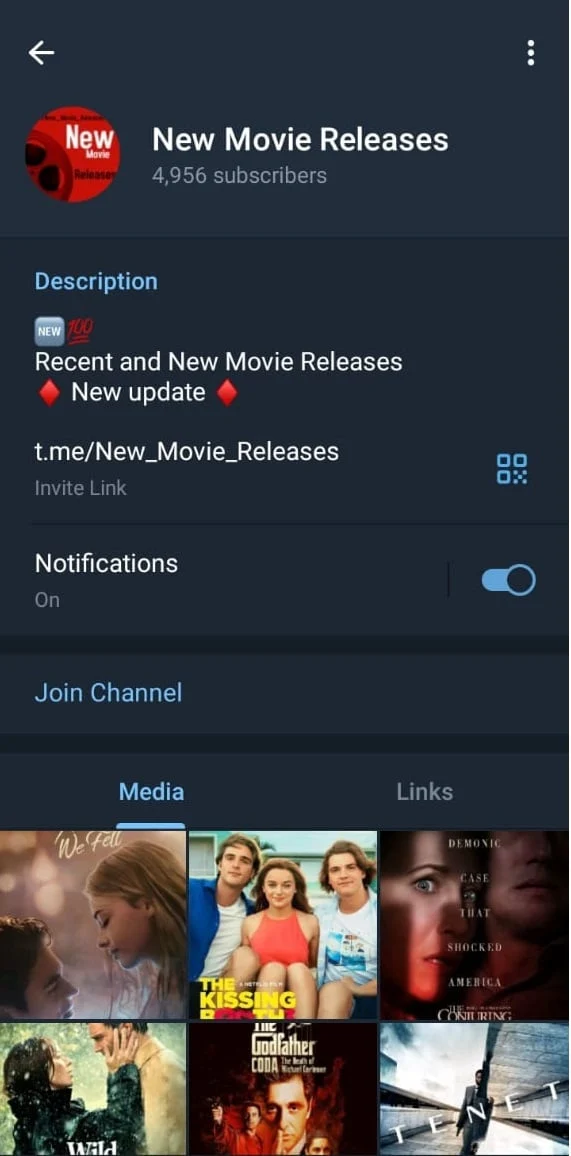 Nowy film uwalnia kanał telegramu