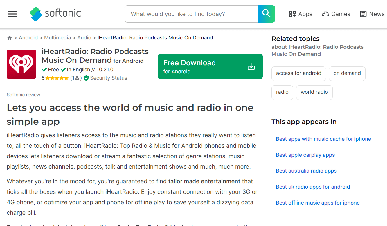 iHeartRadio APK | خطة الأسرة iHeartRadio