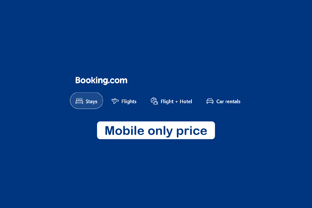 Que signifie le prix mobile uniquement sur Booking.com ?